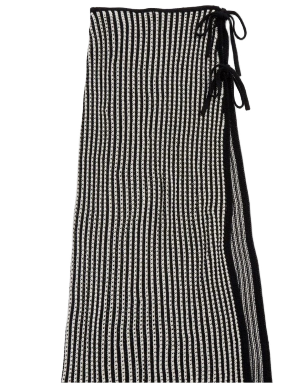 Aerie Side Tie Maxi Swim Coverup Skirt Navy & White Knit Size M New With Tags
